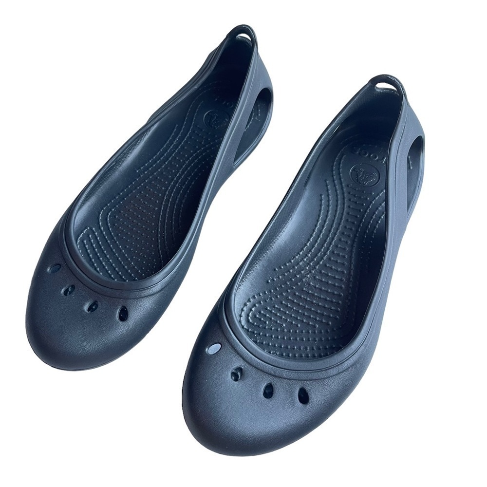 Crocs Kelli Flats Women’s Size 10 Round Toe Black comfort Flats Style 203954